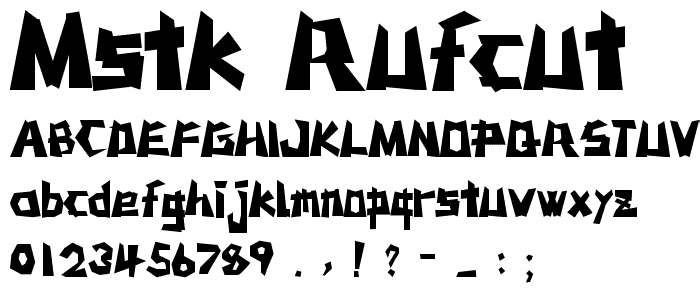MSTK RUFCUT font